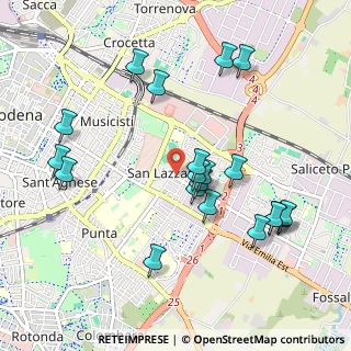 Mappa Via Evaristo Pancaldi, 41122 Modena MO, Italia (1.044)