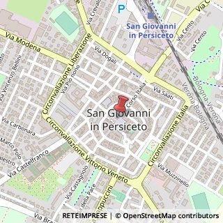 Mappa Corso Italia, 82, 40017 San Giovanni in Persiceto, Bologna (Emilia Romagna)