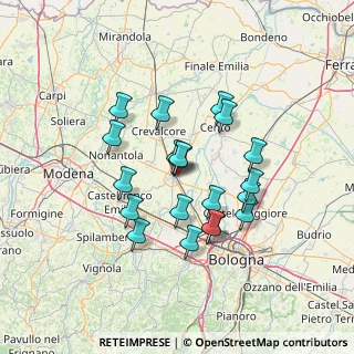 Mappa Via Vecchia di Zenerigolo, 40017 San Giovanni in Persiceto BO, Italia (11.8625)