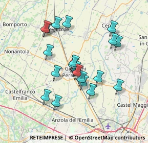 Mappa Via Vecchia di Zenerigolo, 40017 San Giovanni in Persiceto BO, Italia (6.5945)