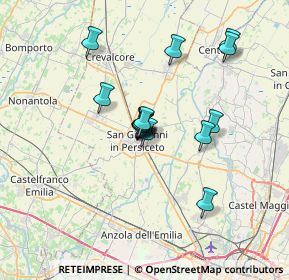 Mappa Via Vecchia di Zenerigolo, 40017 San Giovanni in Persiceto BO, Italia (5.22067)