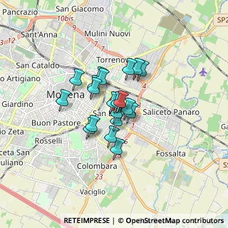 Mappa Via L. Borri, 41122 Modena MO, Italia (1.043)
