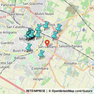 Mappa Via L. Borri, 41122 Modena MO, Italia (1.691)