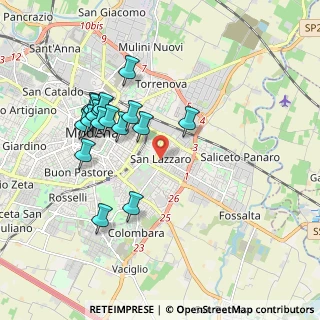 Mappa Via L. Borri, 41122 Modena MO, Italia (1.83941)