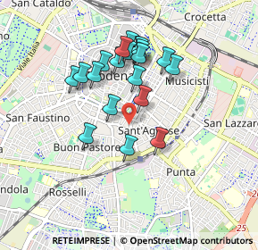 Mappa Via F. Prampolini, 41124 Modena MO, Italia (0.7775)