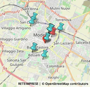 Mappa Via F. Prampolini, 41124 Modena MO, Italia (1.086)