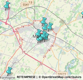 Mappa Via Gerolamo Tiraboschi, 41124 Modena MO, Italia (3.30545)