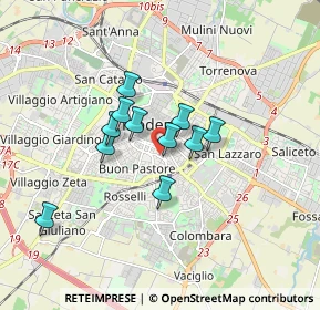 Mappa Via Gerolamo Tiraboschi, 41124 Modena MO, Italia (1.25636)