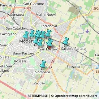 Mappa Strada Saliceto Panaro, 41122 Modena MO, Italia (1.24833)