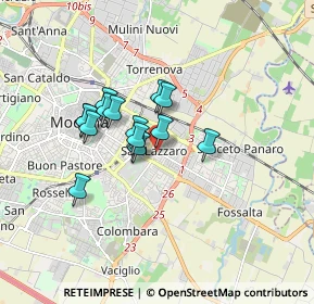 Mappa Via Domenico Cimarosa, 41122 Modena MO, Italia (1.22667)