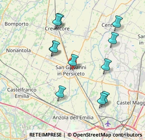 Mappa Via Albani, 40017 San Giovanni in Persiceto BO, Italia (7.89636)