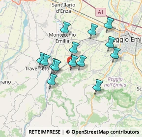 Mappa Via Matilde di Canossa, 42020 Quattro Castella RE, Italia (6.11214)