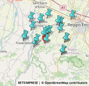 Mappa Via Matilde di Canossa, 42020 Quattro Castella RE, Italia (6.237)