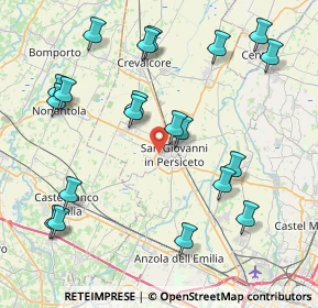 Mappa Via Montirone, 40017 San Giovanni In Persiceto BO, Italia (9.3575)