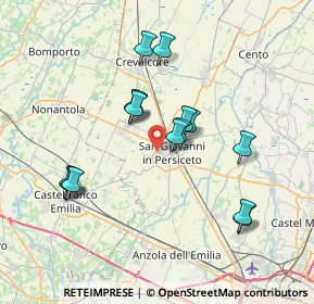 Mappa Via Montirone, 40017 San Giovanni In Persiceto BO, Italia (6.662)
