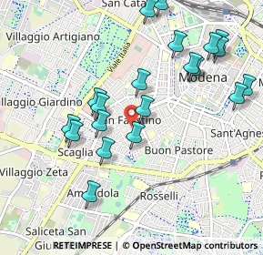 Mappa Via Nicolò Matarelli, 41124 Modena MO, Italia (1.064)