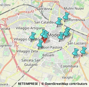 Mappa Via Giuseppe Maria Bondigli, 41124 Modena MO, Italia (1.68091)