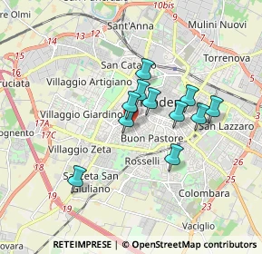 Mappa Via Giuseppe Maria Bondigli, 41124 Modena MO, Italia (1.32636)