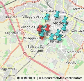 Mappa Via Benozzo Gozzoli, 41125 Modena MO, Italia (1.24917)