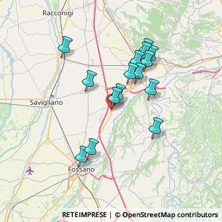Mappa Via Fossano, 12040 Cervere CN, Italia (6.83333)