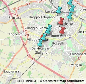 Mappa Via Corassori, 41125 Modena MO, Italia (1.79182)