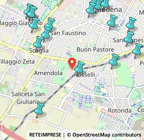 Mappa Via Augusto Valli, 41125 Modena MO, Italia (1.5165)