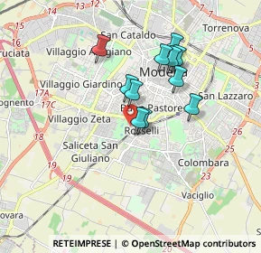 Mappa Via Augusto Valli, 41125 Modena MO, Italia (1.40909)