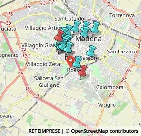 Mappa Via Augusto Valli, 41125 Modena MO, Italia (1.197)