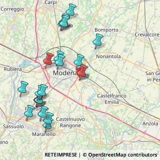 Mappa Via dei Vitali, 41122 Modena MO, Italia (9.8895)