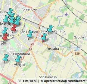 Mappa Via dei Sighicelli, 41122 Modena MO, Italia (2.8975)