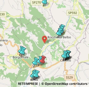 Mappa SS 592, 12050 Rocchetta Belbo CN (2.372)