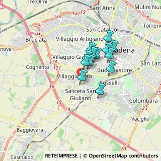 Mappa Via Gregorio Mendel, 41126 Modena MO, Italia (1.28385)