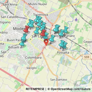 Mappa Via Nuova Estense, 41126 Modena MO, Italia (1.633)