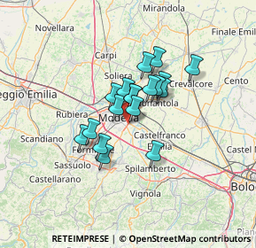 Mappa Via Nuova Estense, 41126 Modena MO, Italia (8.82389)