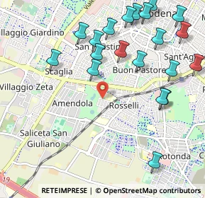 Mappa Via Simone Martini, 41125 Modena MO, Italia (1.2745)