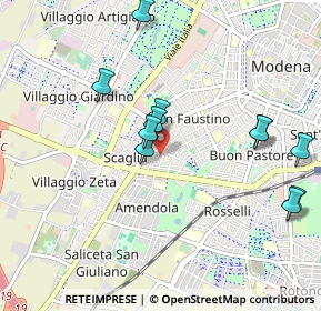 Mappa Via del Guercino, 41124 Modena MO, Italia (1.00364)