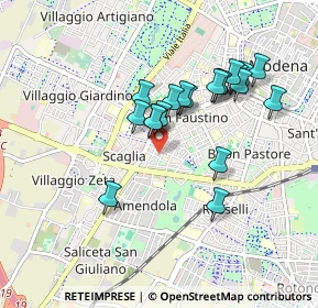 Mappa Via del Guercino, 41124 Modena MO, Italia (0.806)