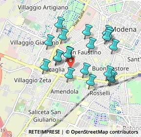 Mappa Via del Guercino, 41124 Modena MO, Italia (0.805)