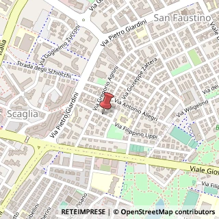 Mappa Via del Guercino,  28, 41100 Modena, Modena (Emilia Romagna)