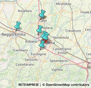 Mappa Via del Guercino, 41124 Modena MO, Italia (21.66167)