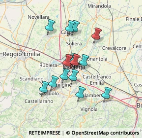 Mappa Via del Guercino, 41124 Modena MO, Italia (10.87)