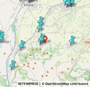 Mappa Via Silvio Pellico, 42020 Quattro Castella RE, Italia (5.80063)