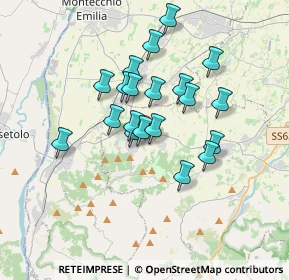 Mappa Via Silvio Pellico, 42020 Quattro Castella RE, Italia (2.844)