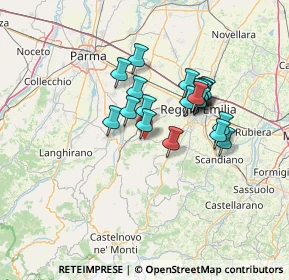 Mappa Via Silvio Pellico, 42020 Quattro Castella RE, Italia (10.804)