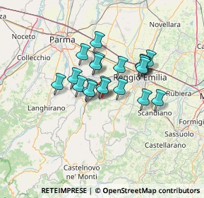 Mappa Via Silvio Pellico, 42020 Quattro Castella RE, Italia (9.798)