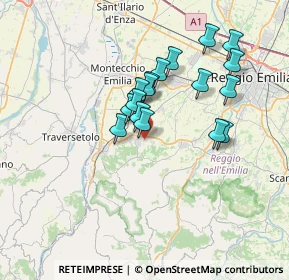 Mappa Via Silvio Pellico, 42020 Quattro Castella RE, Italia (5.97824)