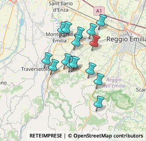 Mappa Via Silvio Pellico, 42020 Quattro Castella RE, Italia (5.58533)