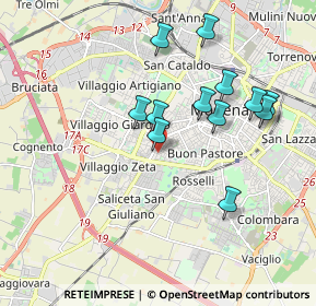 Mappa Via Augusto Baracchi, 41124 Modena MO, Italia (1.7725)