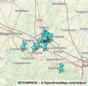 Mappa Via Giuseppe Baraldi, 41124 Modena MO, Italia (6.90818)