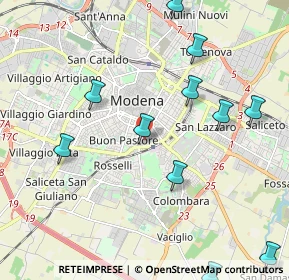 Mappa Via Giuseppe Baraldi, 41124 Modena MO, Italia (2.48455)